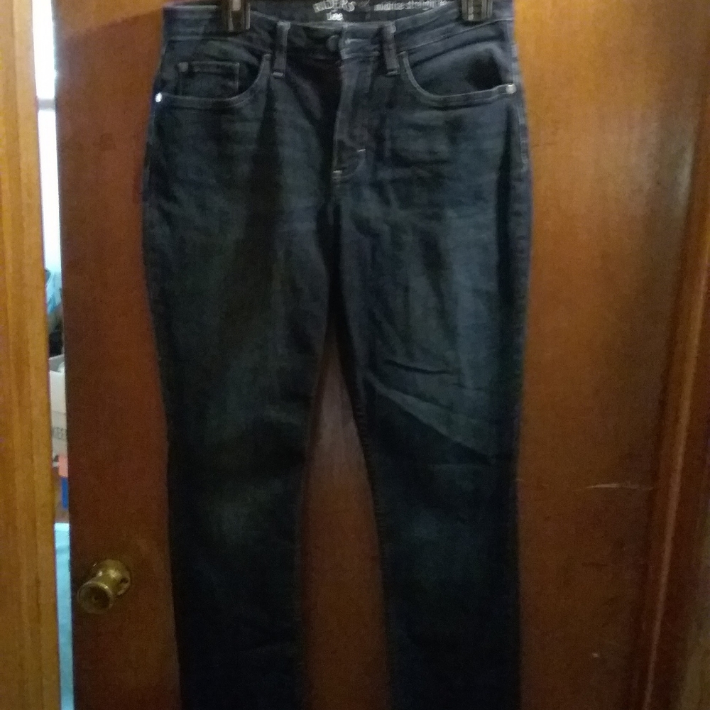 Riders by Lee Jeans Sz 8M Midrise straight leg dark denim EUC